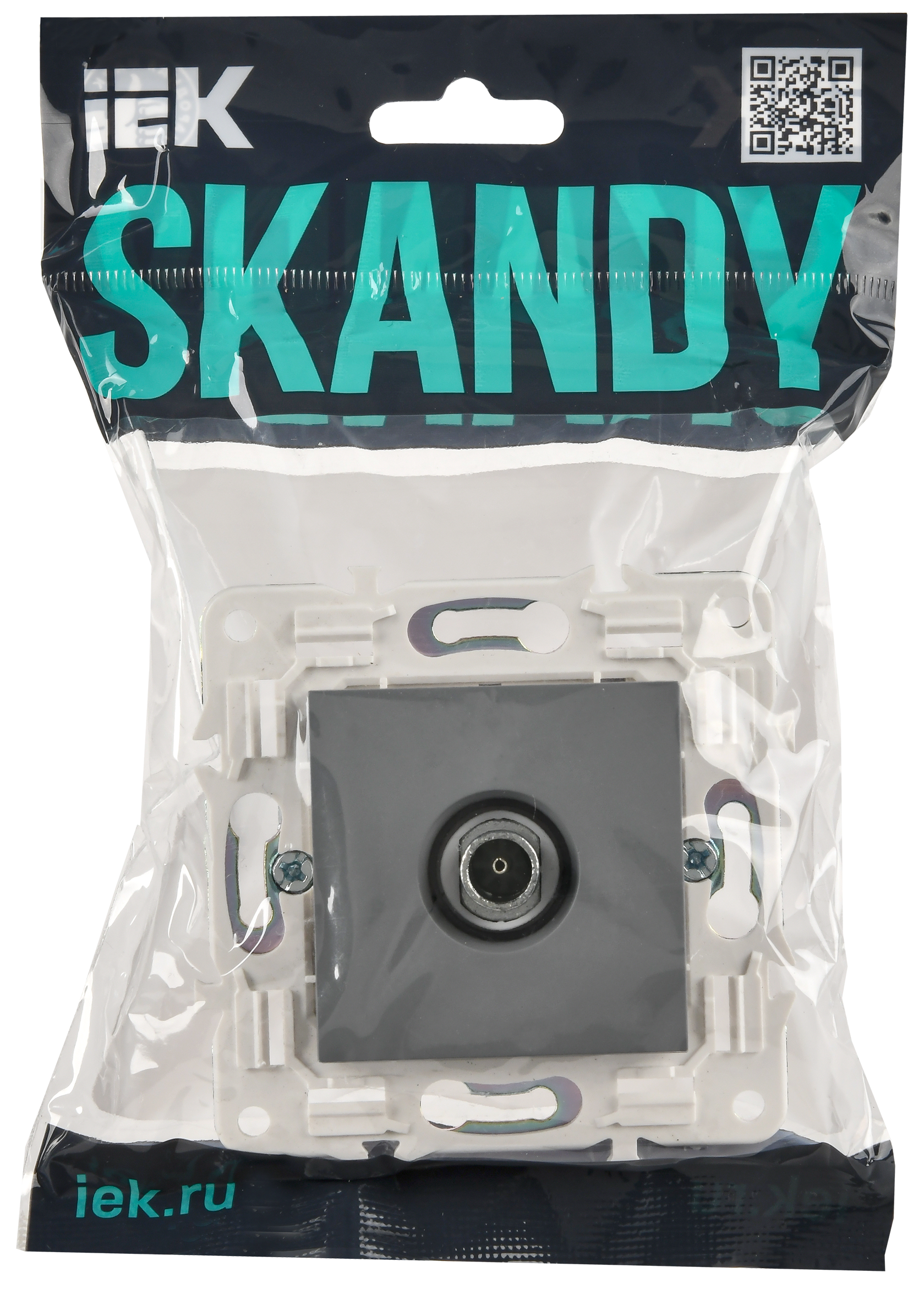 SKANDY Розетка TV оконечная SK-A12Gr серый IEK SK-A10-O-K03