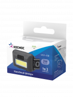 Фонарь налобный светодиодный, COB 3вт, 3*AAA Космос KOC-H101-COB