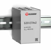 Блок защиты от импульсных перенапряжений 8-и портов локальной сети Ethernet 10 Base-T/100 Base-TX/1000 Base-T, PoE++, на DIN-рейку, IP20,  89х58х35мм (УЗИП, грозозащита) Тахион БЗЛ-ЕП4х2 20157