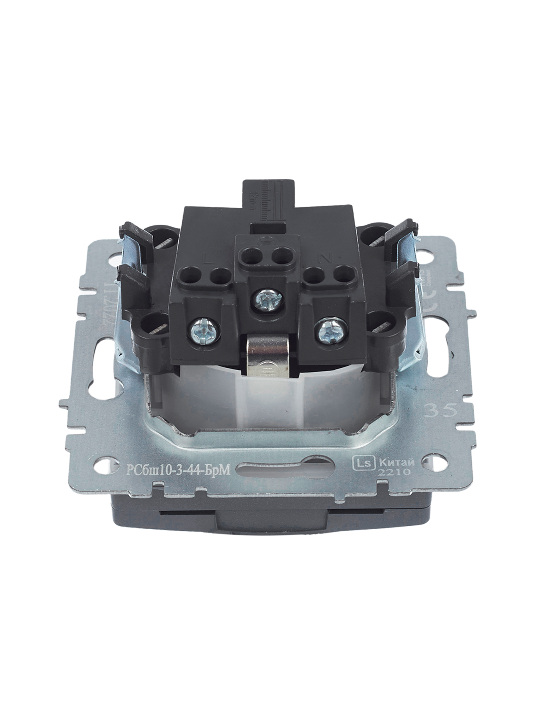 BRITE Розетка с заземлением с защитными шторками и крышкой 16А IP44 РСбш10-3-44-БрМ маренго IEK BR-R16-16-44-K35