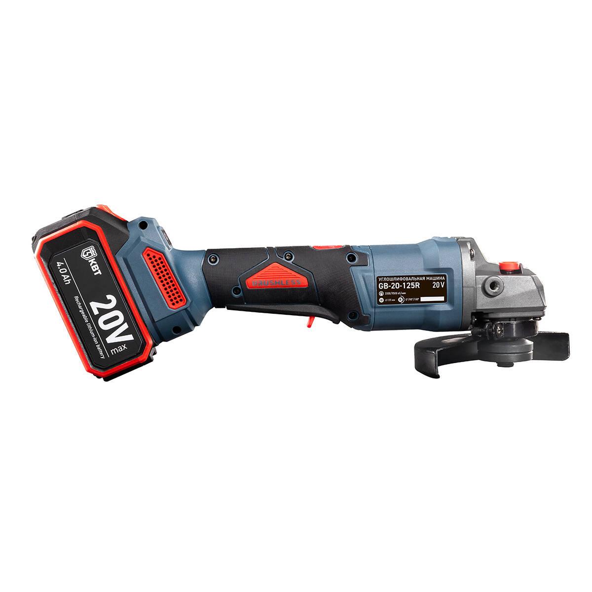 Машина угловая шлифовальная GB-20-125R с          поворотной рабочей головой, регулировкой частоты  вращения и максимальным размером оснастки до 125   мм КВТ 104533
