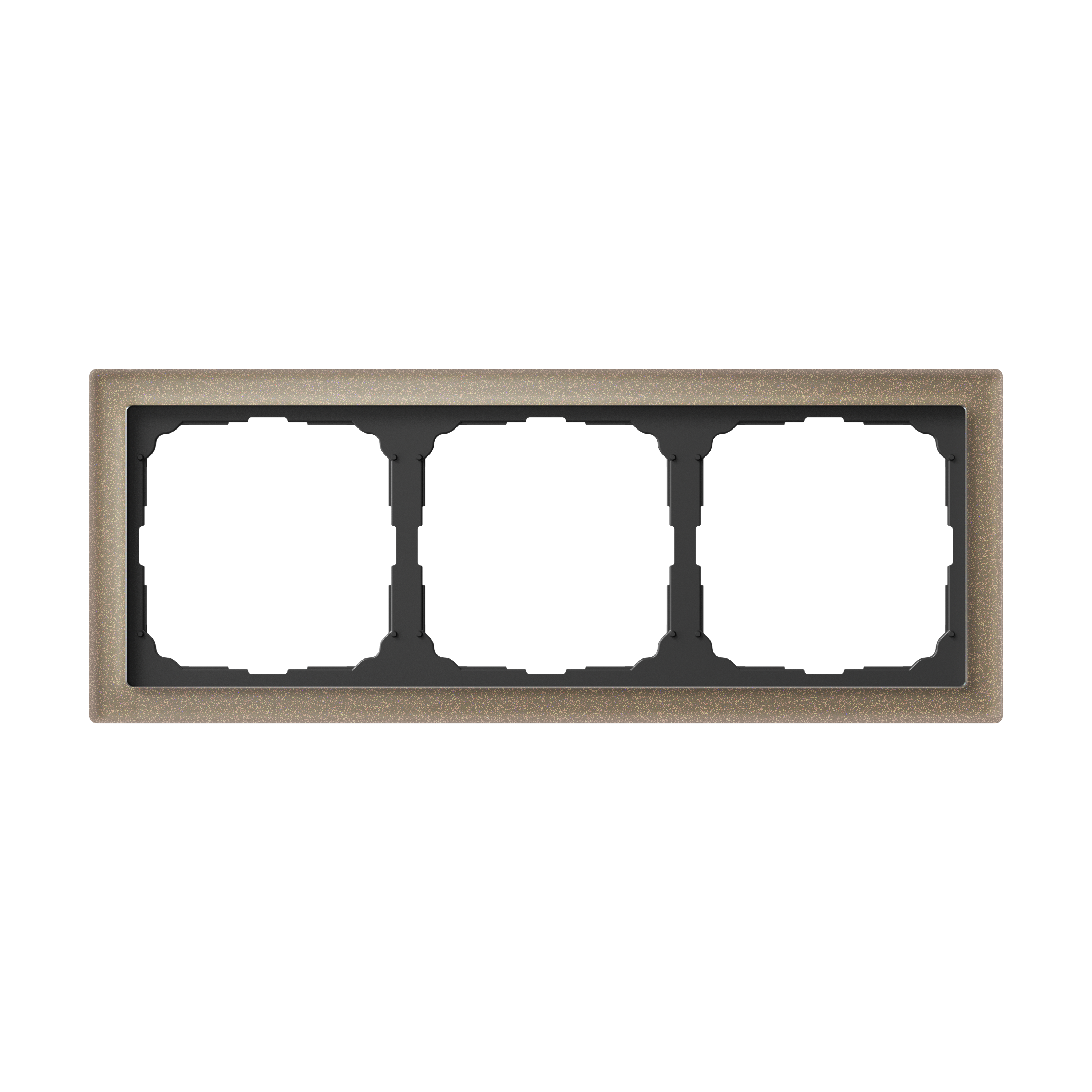ARTGALLERY PURE 3-постовая РАМКА, ОРГАНИЧЕСКОЕ СТЕКЛО ШАМПАНЬ Systeme Electric GAL320503