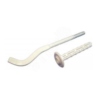 Кронштейн для радиатора штыревой плоский с дюбелем белый (7*180 мм) ПрофСан 14011