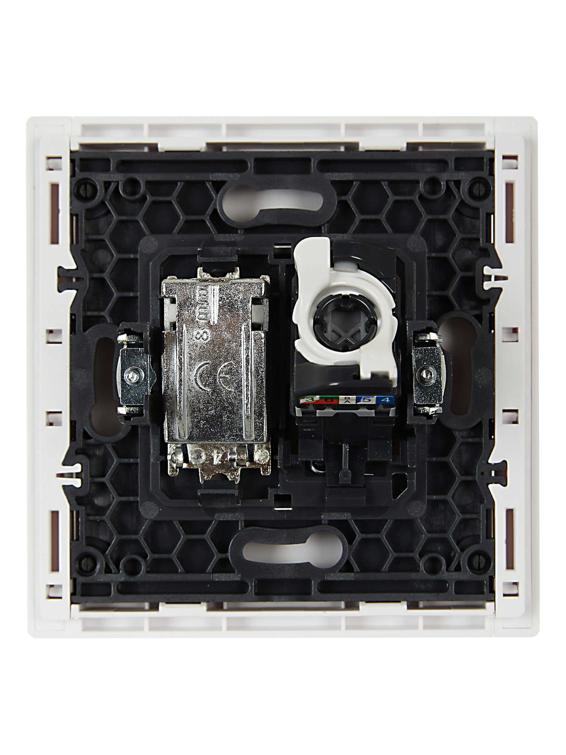 FORTE&PIANO Розетка двойная TV+RJ45 кат.5E FP236 белый IEK FP-AK20-1-K01