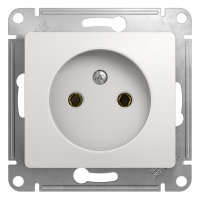 GLOSSA Розетка без заземления в рамку белая Systeme Electric GSL000141