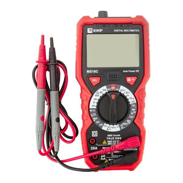 Мультиметр цифровой MS18C EKF Professional In-180701-pm18C