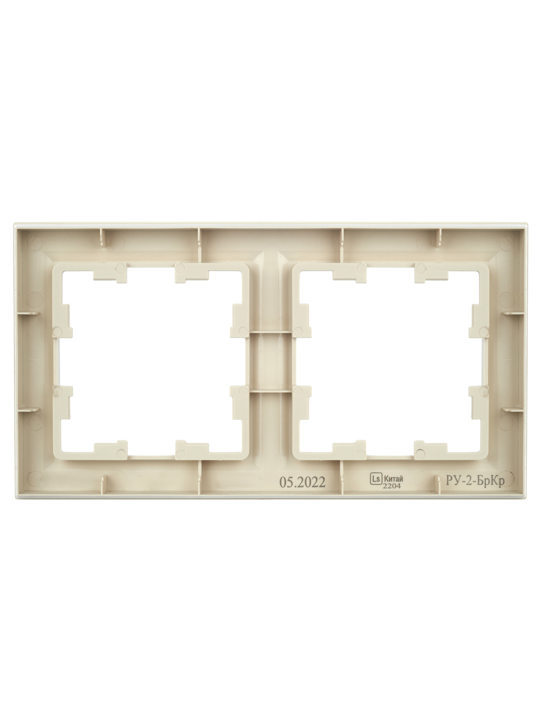 BRITE Рамка 2 поста РУ-2-БрКр бежевый IEK BR-M22-K10