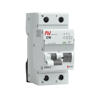 Автомат дифференциальный DVA-6 1P+N 10А (C) 30мА (AC) 6кА AVERES EKF rcbo6-1pn-10C-30-ac-av