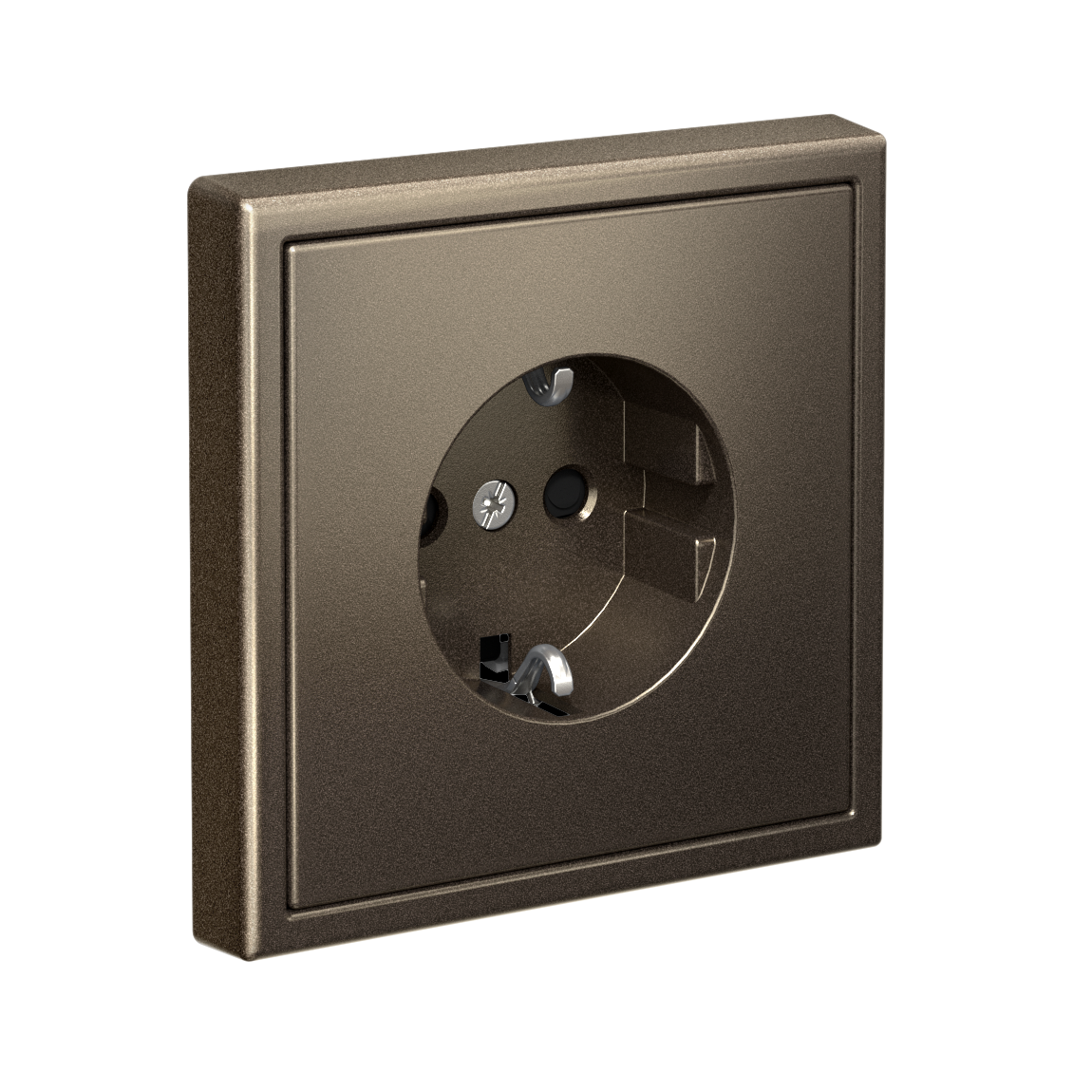 ARTGALLERY РОЗЕТКА с заземлением со шторками, 16А, механизм, быстрозажимные клеммы, мокко Systeme Electric GAL000645S