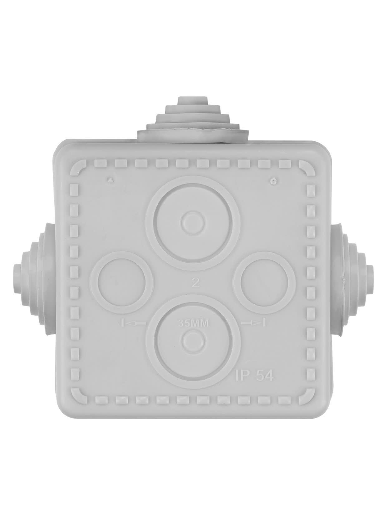 Распаячная коробка ОП 65х65х50мм крышка IP54 4вх. инд. штрихкод TDM TDM ELECTRIC SQ1401-0511