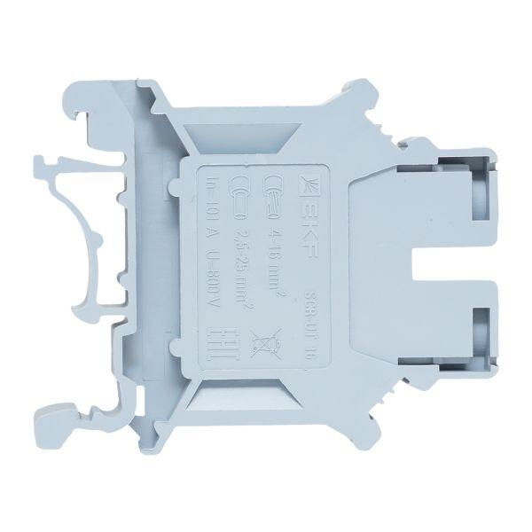 Клеммная колодка винтовая 16 UT серая EKF scr-ut-16-g