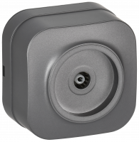 GLORY Розетка для открытой установки TV РТВ20-ХСм сталь матовый IEK EAH10-K46M