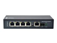 Коммутатор неуправляемый 4 порта RJ45/SFP 10 100 1000 Мб/с PoE 65Вт Optimus CCTV U1E-4G/1G/1S В0000017699