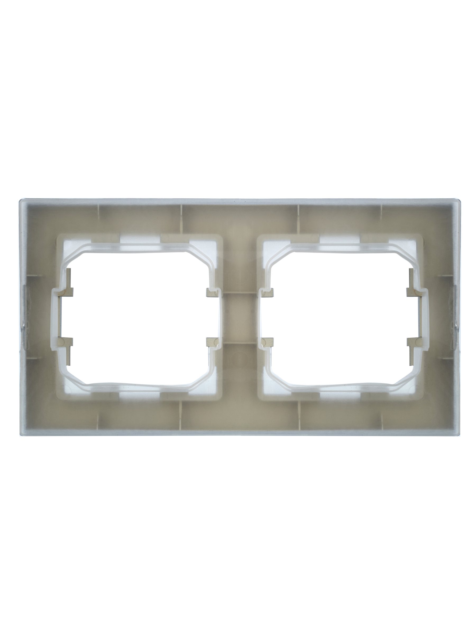 BRITE Рамка 2 поста IP44 РУ-2-БрА-44 алюминий IEK BR-M22-44-K47