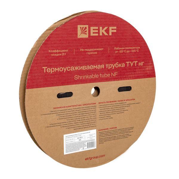 Трубка термоусаживаемая ТУТ нг 12/6 черная рулон PROxima EKF tut-12-b