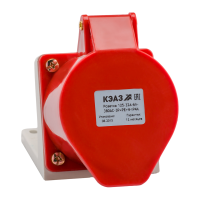 Розетка для монтажа на поверхность 115-16А-6h-380AC-3P+PE+N-IP44 КЭАЗ 222755