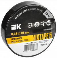 Изолента ПВХ черная 19мм 20м IEK UIZ-20-10-K02