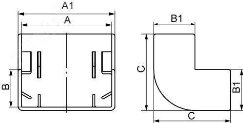 Угол внешний AEM 22x10 In-liner DKC 00396