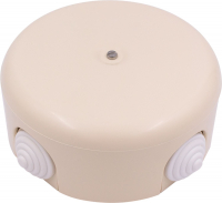 Коробка распределительная 110мм, пластик, цвет Песочное золото с кабельными вводами Bironi B1-522-24-K