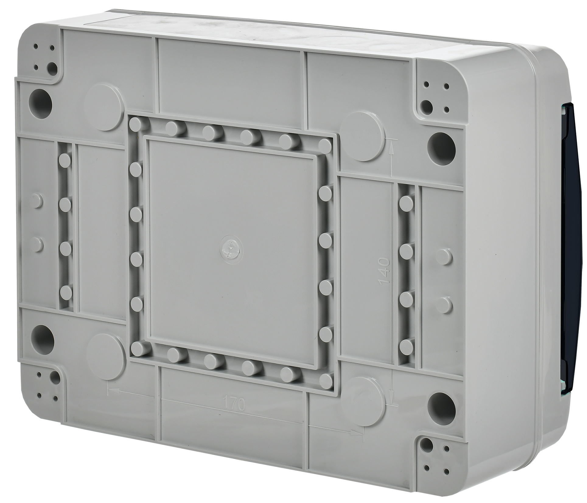 TEKFOR Корпус пластиковый навесной КМПн-12 IP65 черная прозрачная дверь IEK TF5-KP72-N-12-65-K03-K02