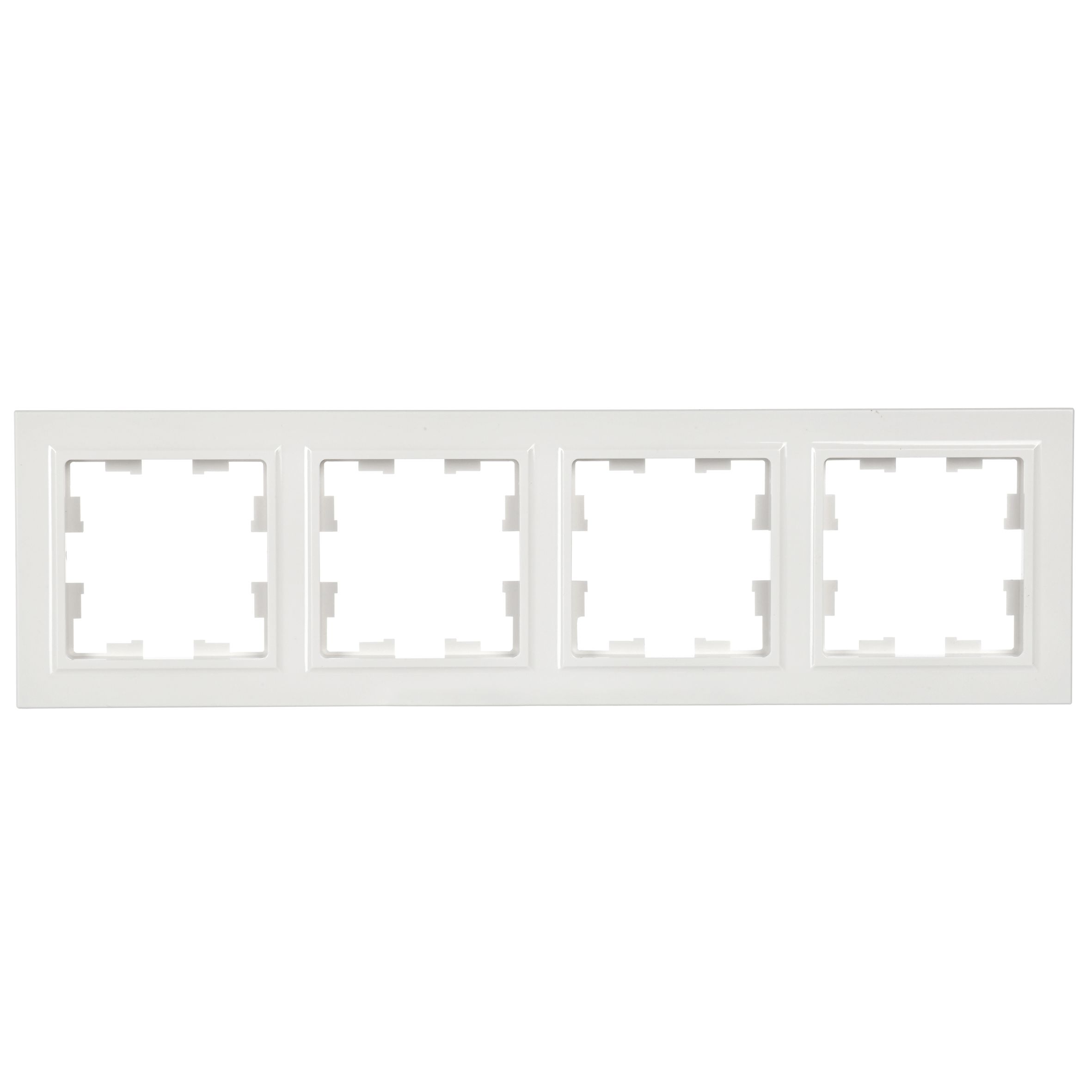 BRITE Рамка 4 поста РУ-4-БрБ белый IEK BR-M42-K01
