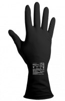 Перчатки химостойкие латексные Тип КЩС-1, толщина 0,7 мм,  чёрные ArmProtect LX510,  р.9 (L) Азбука Защиты 4620207780923