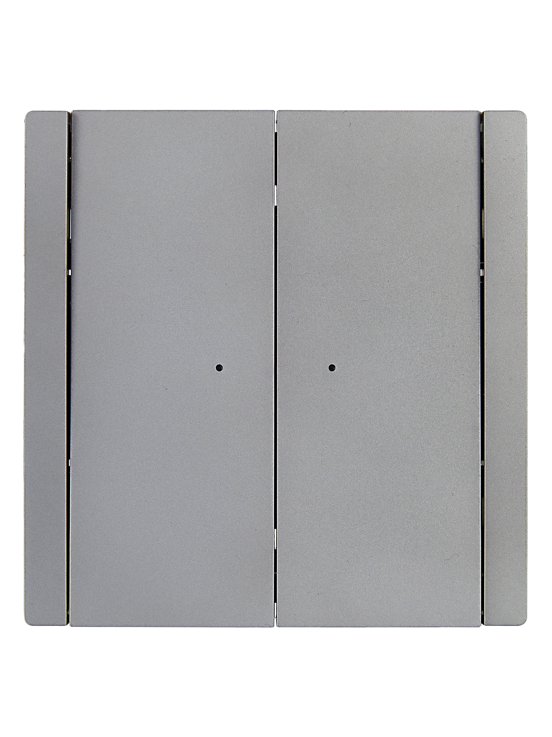 FORTE&PIANO Выключатель 2-клавишный проходной с индикацией 10А FP508 сталь IEK FP-V22-1-10-1-K46