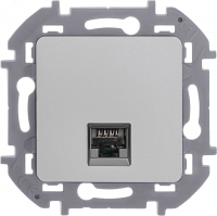 Розетка компьютерная RJ45 категория 5Е UTP алюминий INSPIRIA IEK 673827