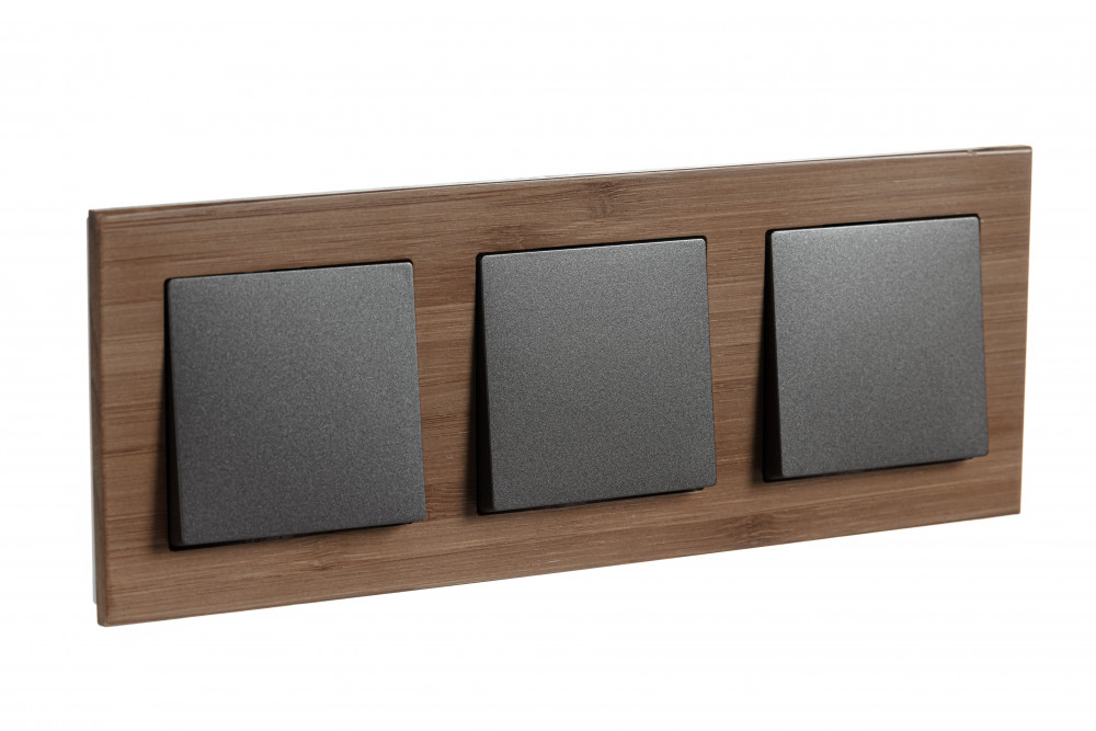 Рамка трехпостовая ATLASDESIGN NATURE, ДЕРЕВО БАМБУК Systeme Electric ATN353203