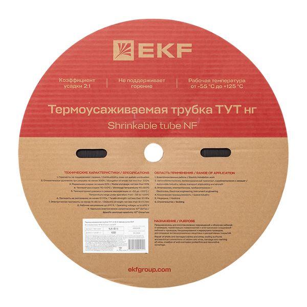 Трубка термоусаживаемая ТУТ нг 8/4 черная рулон PROxima EKF tut-8-b