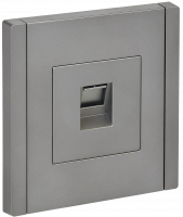 FORTE&PIANO Розетка компьютерная RJ45 кат.5E FP532 сталь IEK FP-K10-1-K46