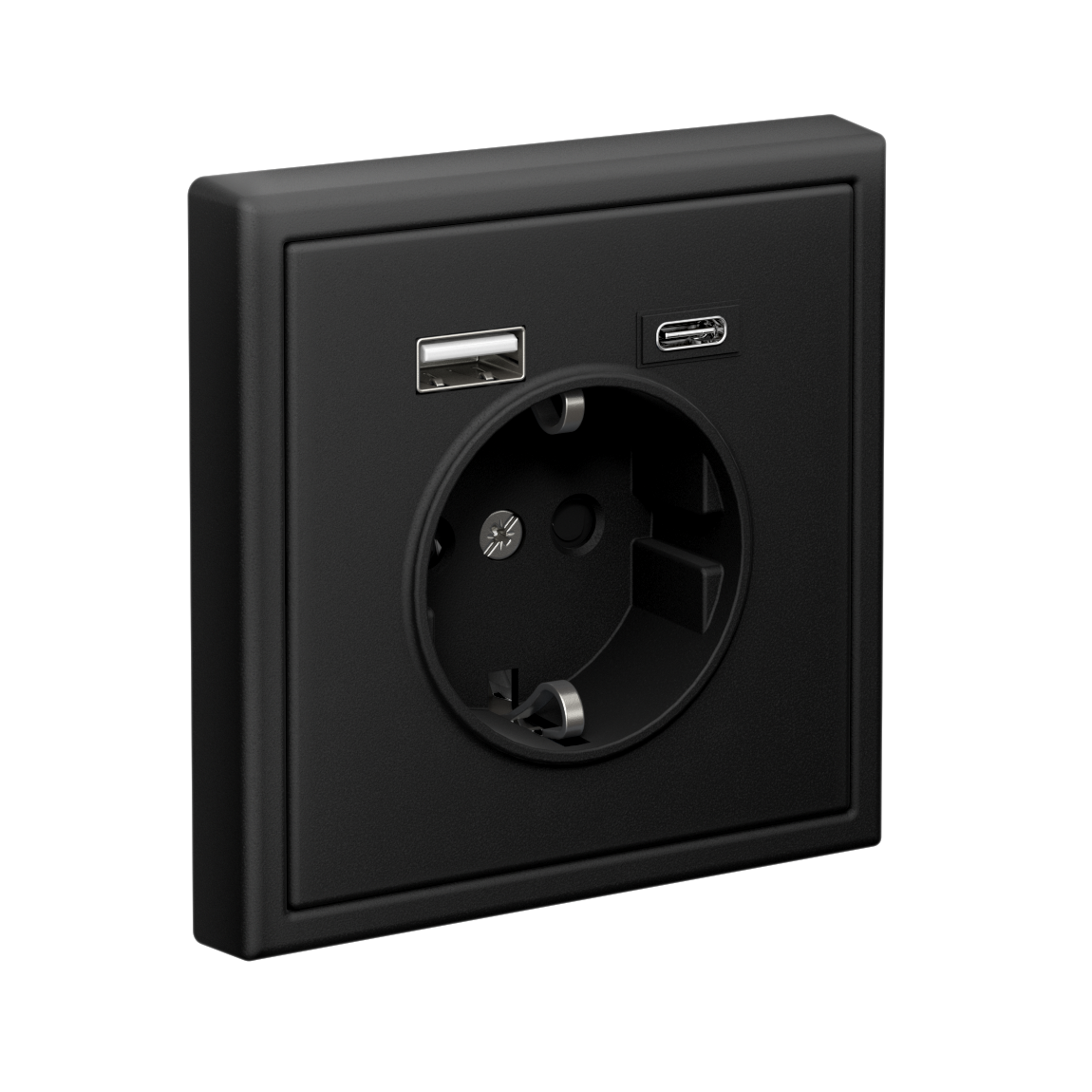 ARTGALLERY розетка 16А с 2 USB A+C, 5В/2,4А/3,0А, 2х5В/1,5А, механизм, карбон Systeme Electric GAL001032