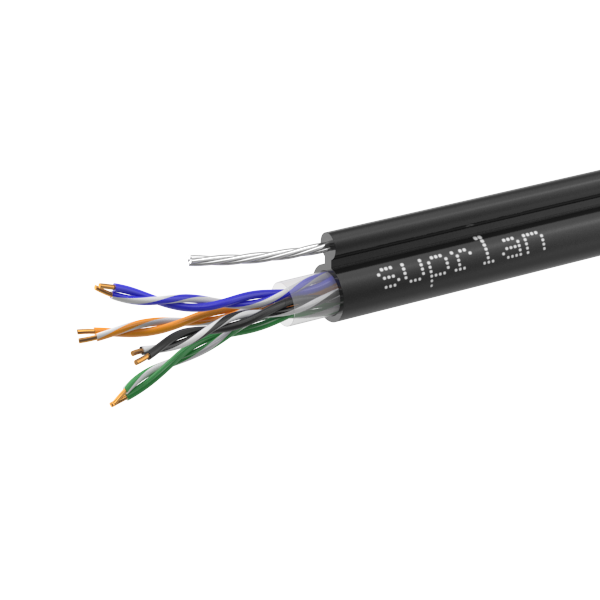 Витая пара Premium UTP Cat.5e 4x2x0,51 Cu PE Outdoor T-FG8 (трос) 305м SUPRLAN 01-0308-1