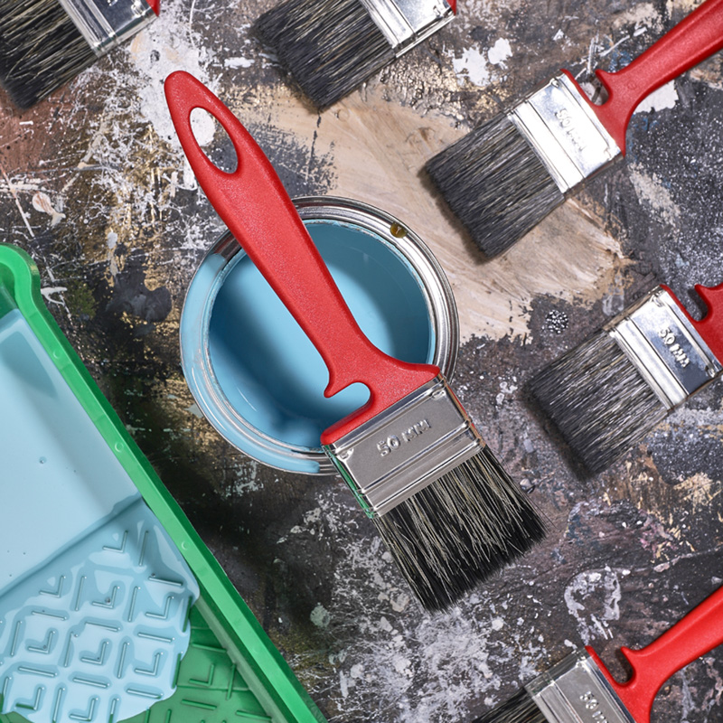 Кисть плоская для водных красок 50х12 мм REXANT 89-0323