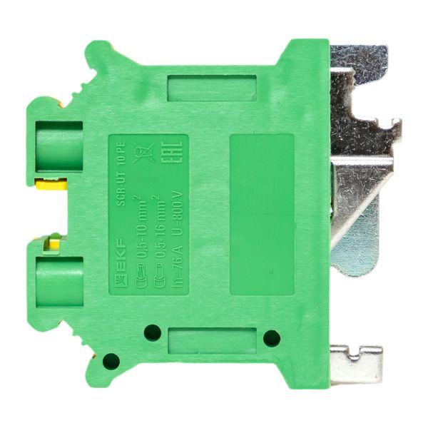 Клеммная колодка винтовая 10 UT земля EKF scr-ut-10-pe