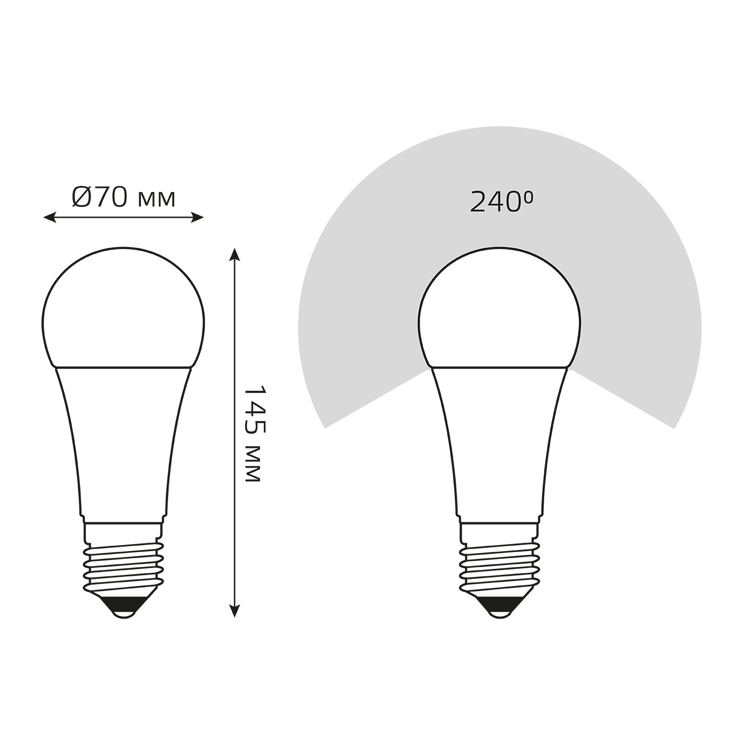 Лампа светодиодная LED 30 Вт 2320 лм 3000К А67 груша теплый E27 AC 220В Elementary GAUSS 73219