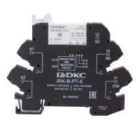 Реле интерфейсное, 1CO, ком. ток 6А, AgSnO2, напряжение 230V AC/DC, push-in клеммы. DKC IRK-230UC-1CO-PT