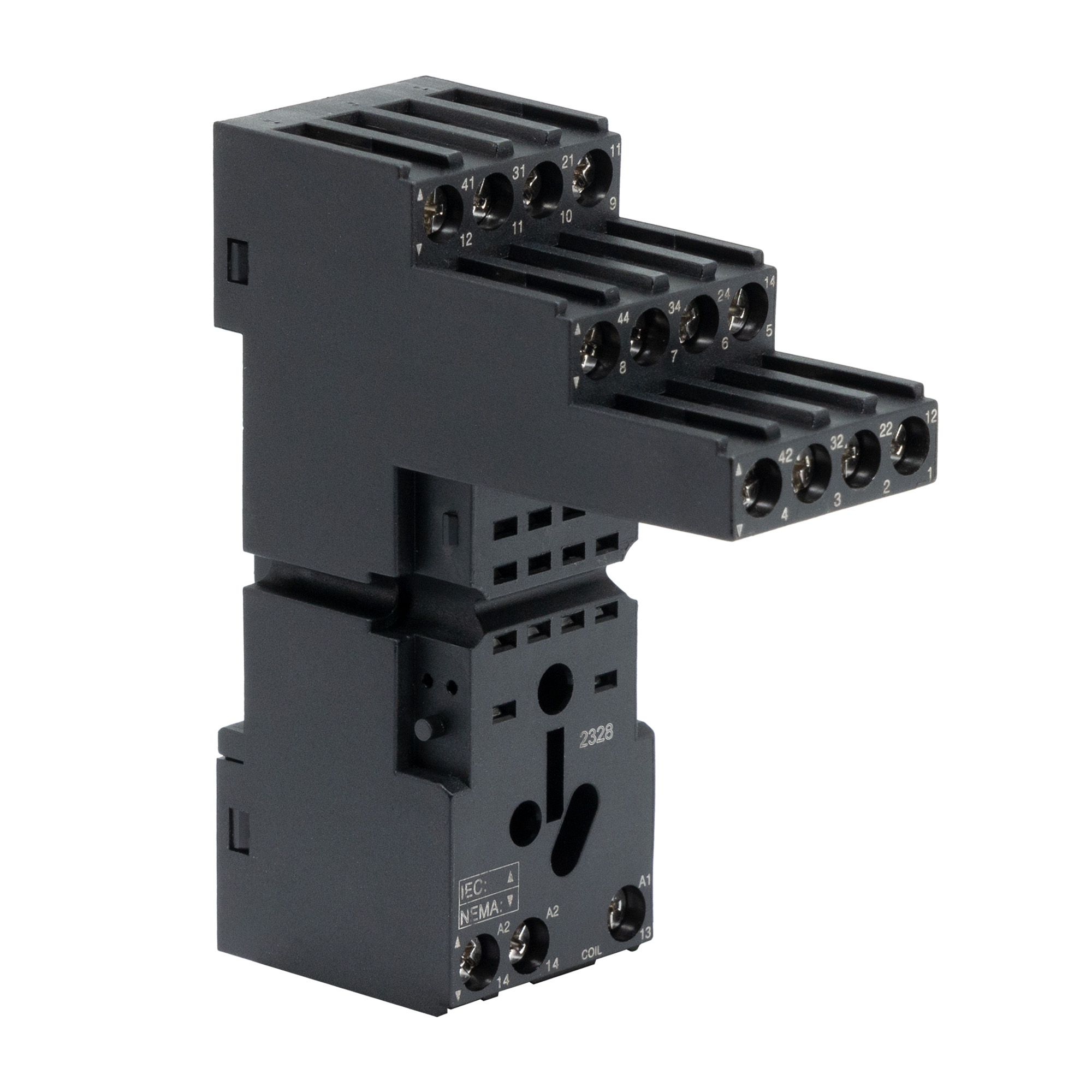 Колодка с винтовыми клеммами для реле на 4 группы: IR-24DC/220DC/230AC-4CO DKC IR-B4-SC-2