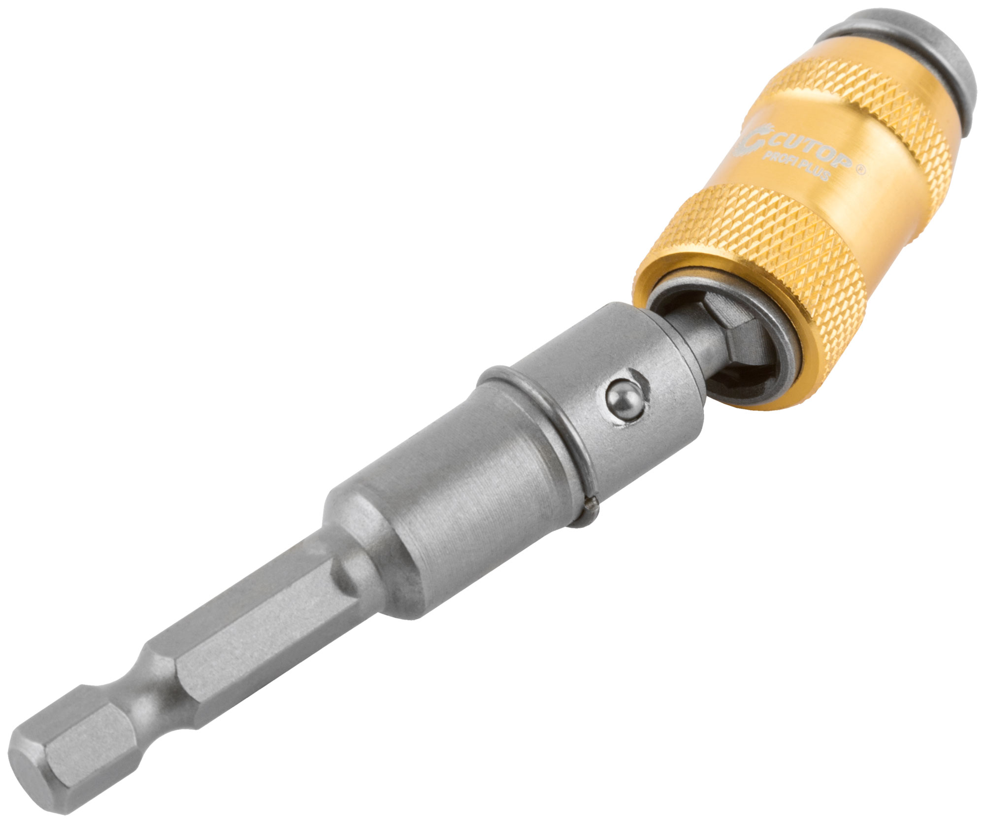 Адаптер шарнирный угловой с магнитным держателем для бит 1/4 до 25 градусов 90 мм CUTOP 83-584