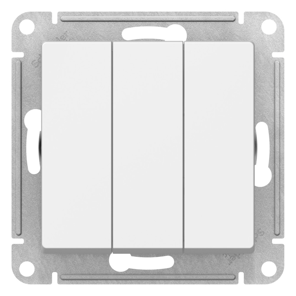 ATLASDESIGN 3-клавишный ВЫКЛЮЧАТЕЛЬ, сх.1+1+1, 10АХ, механизм, ЛОТОС Systeme Electric ATN001331