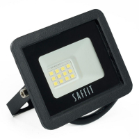 Прожектор светодиодный ДО-10w 6400К 900Лм IP65 черный SAFFIT SFL90-10 55067