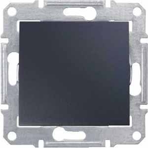 Sedna Переключатель одноклавишный в рамку графит схема 6 Schneider Electric SDN0400170