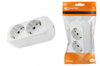 Колодка розеточная 2 гнезда 2П+З 16А 250В белая TDM ELECTRIC SQ1806-0015