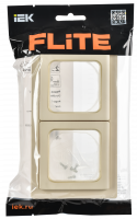 FLITE Рамка 2-местная IP55 Рпро-2-55-ФлСл сливочный IEK FI-M20-32-55-K86