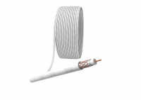 Кабель коаксиальный RG-6U 75 Ом Cu,  оплётка Cu 64% PVC белый 100м R-64-PVC100 ЭРА Б0044603