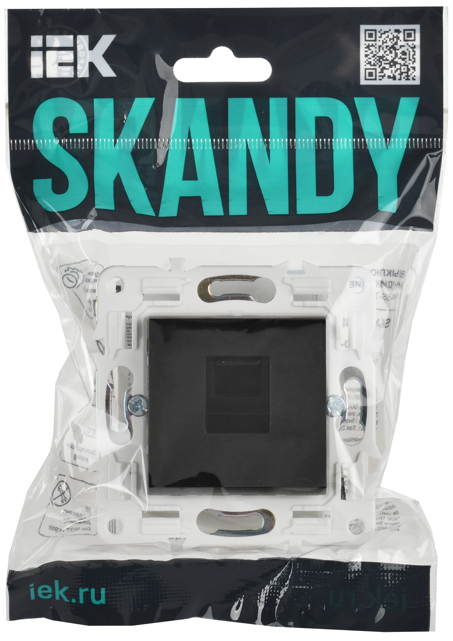 SKANDY Розетка компьютерная RJ45 кат.5E SK-K01Bl черный IEK SK-K10-1-K02