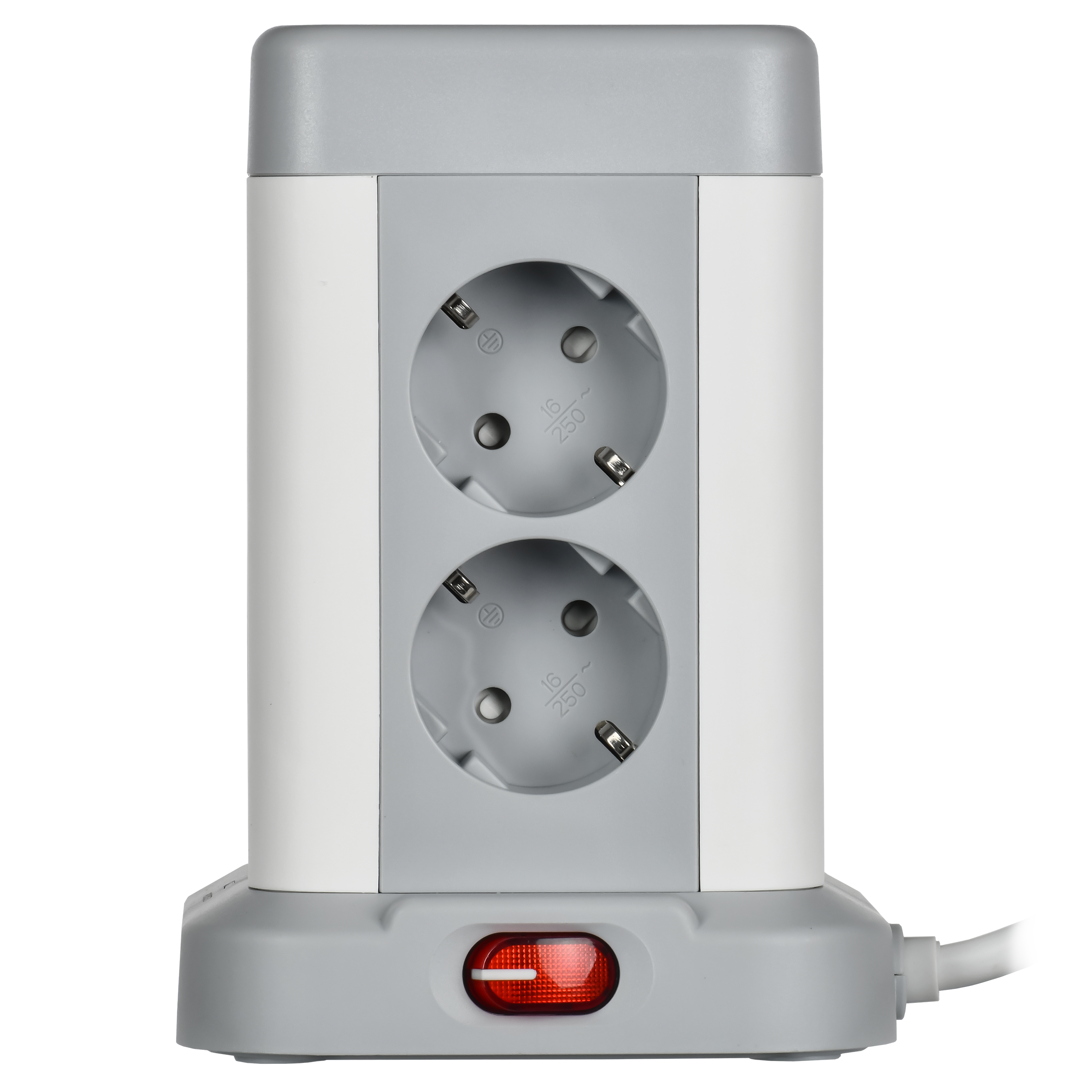 DOMINIC Удлинитель У08K 8 мест 2P+PE 1,5м 3х1,0мм2 16А/250В USB A+C 20Вт серый IEK DN-YP30-16-08-01-ZKU-K41