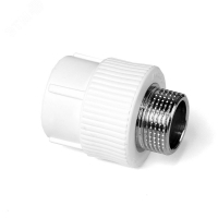 Муфта комбинированная 25x1/2' НР полипропиленовая PPR белый PRO AQUA PA23012P