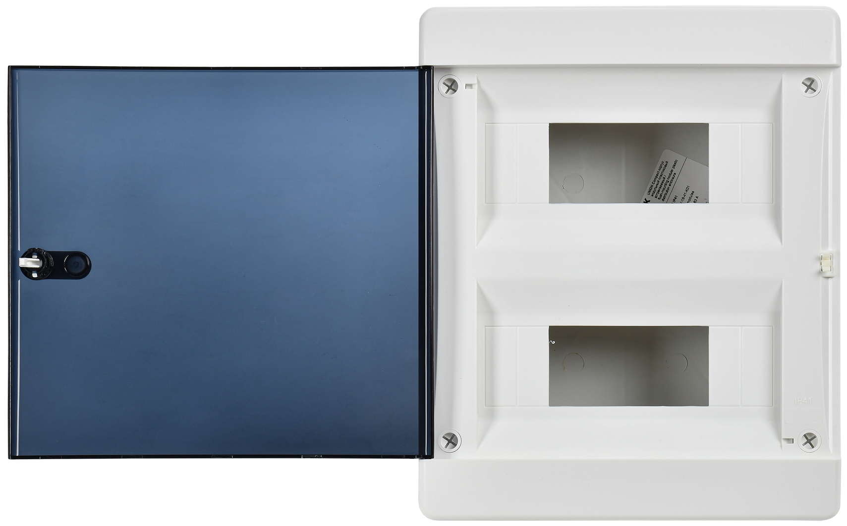 UNION Compact Корпус пластиковый ЩРН-П-18 IP41 черная прозрачная дверь IEK UIC-KP12-N-18-41-K01
