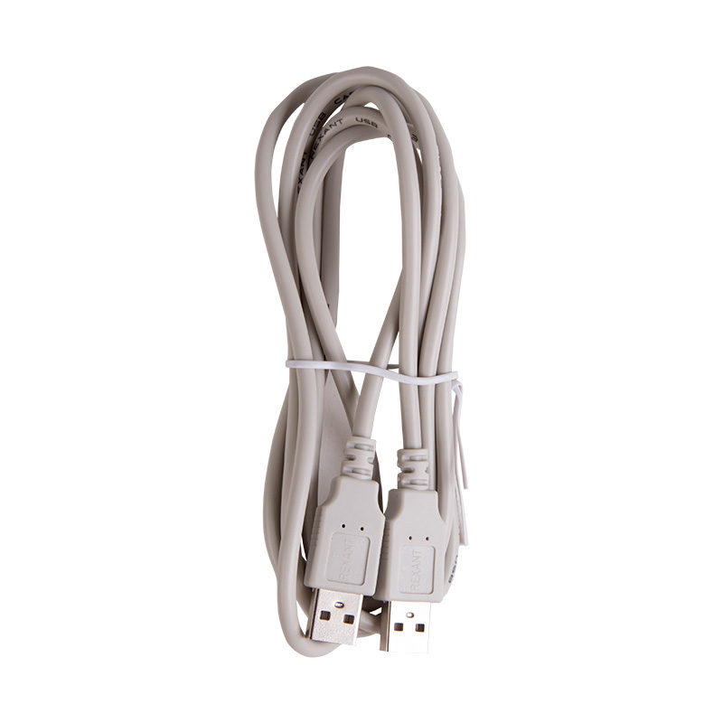 Кабель USB (шт. USB A - шт. USB A), 1.8м., серый REXANT 18-1144
